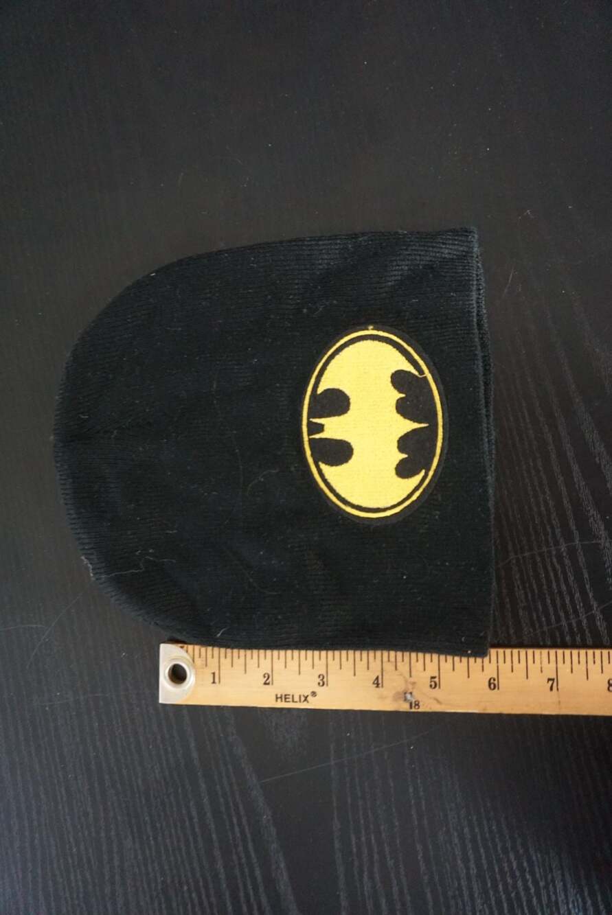 DC Comics Batman Black Beanie Hat with Yellow Logo